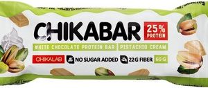 Батончик Chikalab глазир б/сахара с начинкой со вкусом фисташковый крем 60г