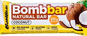Батончик Bombbar неглазир б/сахара вкус кокос 60г