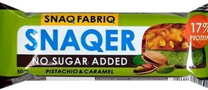 Батончик Snaq Fabriq глазир б/сахара вкус фисташка и карамель 50г