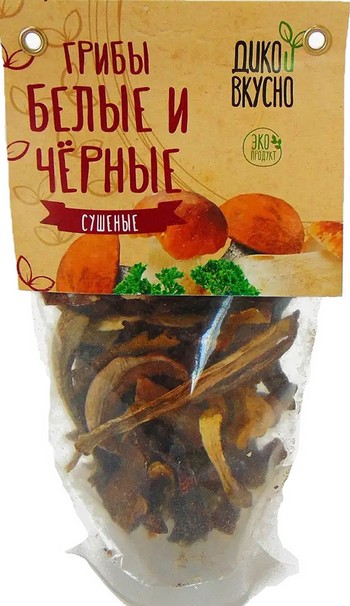 Грибы Дико и Вкусно сушеные белые и черные д/п 30г