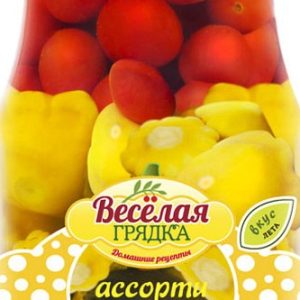 Ассорти овощное Веселая грядка помидорчики-патиссончики ст/б 1000г