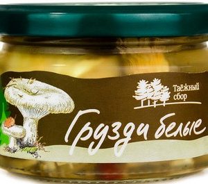 Грибы Таежный сбор грузди белые соленые ст/б 250г