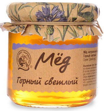 Мед Кедровый Бор Светлый горный натуральный ст/б 245г