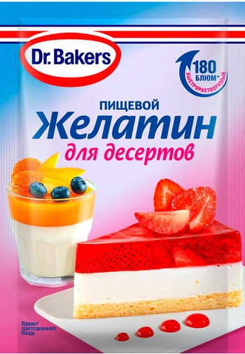 Желатин Д-р Бейкерс пищевой д/десертов м/у 10г