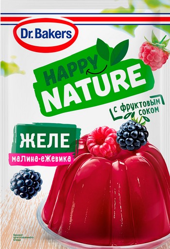 Желе Dr.Bakers Happy Nature с фруктовым соком малина и ежевика м/у 41г
