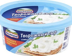 Сыр творожный Хохланд сливочный 60% ван 220 г без змж