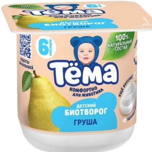 Био творог Тема груша 6+ ст 4 % 95г без змж