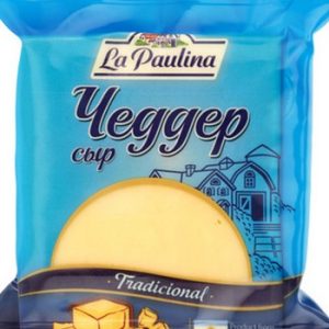 Сыр La Paulina Чеддер 48% брус 180г без змж
