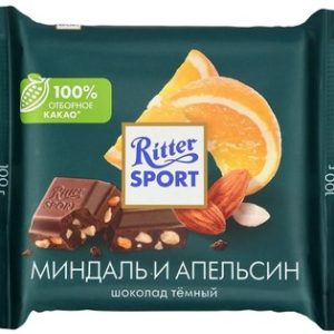 Шоколад Ritter Sport темный миндаль-апельсин 100г