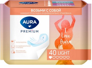 Прокладки Aura Premium Multiform Light ежедневные 20шт