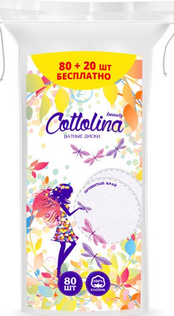 Диски ватные Cottolina 80+20шт