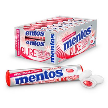 Жев.резинка Mentos клубника 15,5г