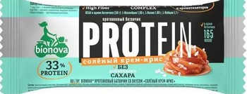 Батончик Bionova протеиновый Соленый крем-ирис м/у 50г