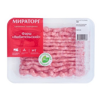Фарш Мираторг Любительский свино-говяжий охл 400г