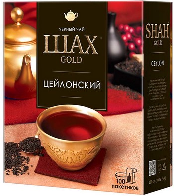 Чай Шах Голд цейлонский черный 100*2г