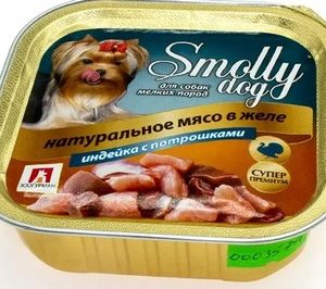 Корм д/собак Смолли Дог индейка с потрошками ламистер 100г