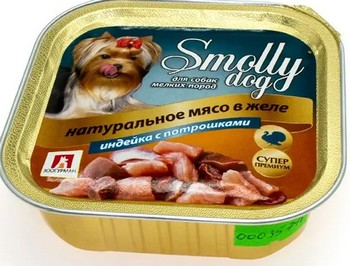 Корм д/собак Смолли Дог индейка с потрошками ламистер 100г