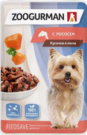 Корм д/собак Zoogurman с лососем м/у 85г