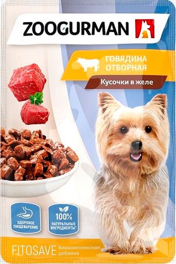 Корм д/собак Zoogurman говядина отборная м/у 85г