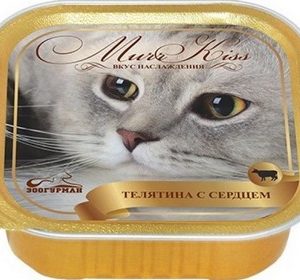 Корм д/кош Zoogurman МуррКисс телятина с сердцем ламистер 100г