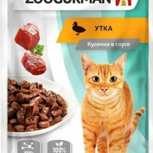 Корм д/кош Zoogurman утка в соусе м/у 85г