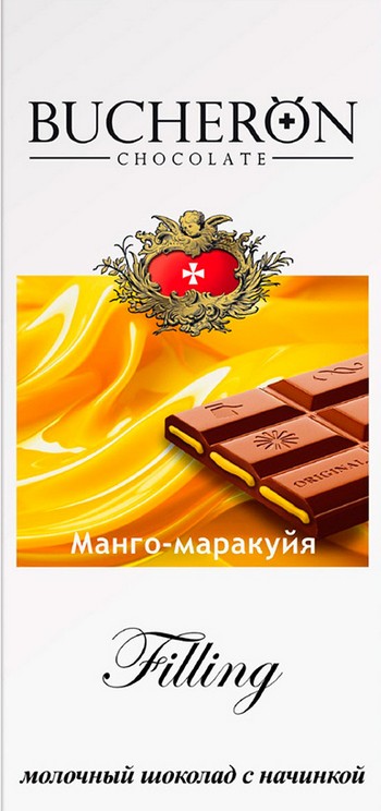Шоколад Busheron Filling с начинкой манго-маракуйя 85г