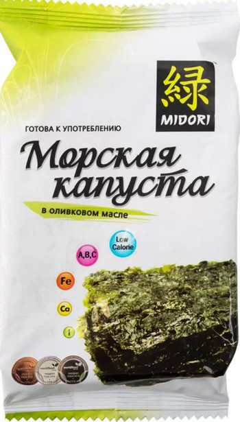 Морская капуста Мidori жареная в оливковом масле м/у 5г