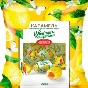 Карамель АКФ Цветики-конфетики с фр нач со вкусом лимона 250г