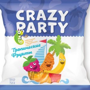 Мармелад АКФ Крейзи Пати Тропические фрукты жевательный м/у 70г