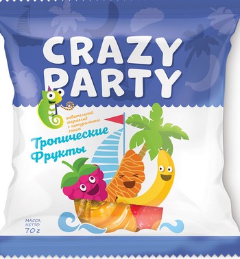 Мармелад АКФ Крейзи Пати Тропические фрукты жевательный м/у 70г