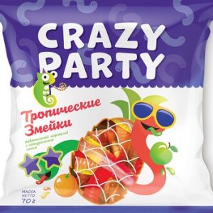 Мармелад АКФ Крейзи Пати Тропические змейки жевательный м/у 70г