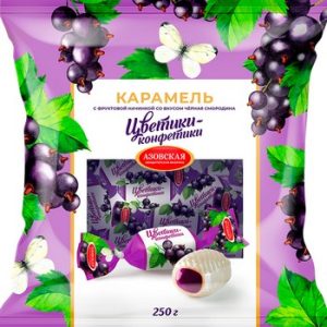 Карамель АКФ с фр нач со вкусом черная смородина 250г