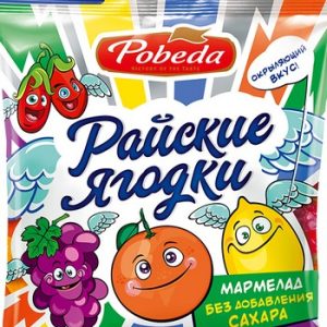 Мармелад Победа Райские ягодки жеват б/сахара 150г