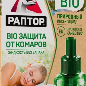Жидкость Раптор Bio д/уничтожения комаров с экстрактом ромашки 45 ночей