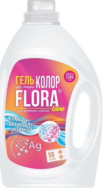 Гель д/стирки Flora Колор 2,3л