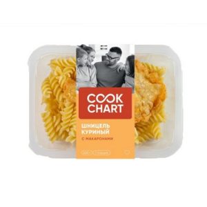 Шницель куриный КУК ЧАРТ в яйце с макаронами охл 200г