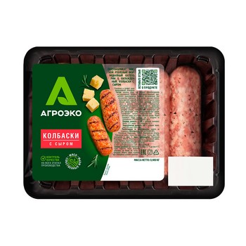 Колбаски Агроэко с сыром кат.Б охл 400г