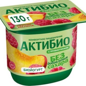 Биойогурт Данон АктиБио персик-малина 3% 130г без змж