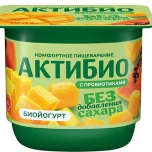 Биойогурт Данон АктиБио манго-папайя 3% 130г без змж