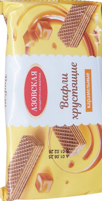 Вафли АКФ со вкусом карамели 200г