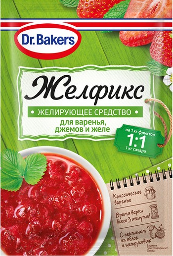 Желфикс Д-р Бейкерс для варенья, джемов и желе 1:1 м/у 20г