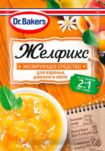 Желфикс Д-р Бейкерс для варенья, джемов и желе 2:1 м/у 25г