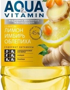 Напиток Аква Витамин со вкусом лимона, имбиря и облепихи б/алк негаз пастериз 0,75л