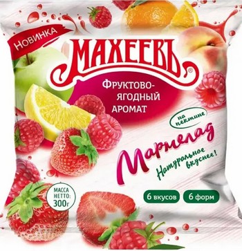 Мармелад Махеевъ желейный фруктово-ягодный м/у 300г
