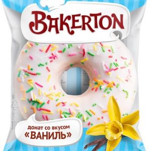 Донат Бейкертон глазированный Ваниль с ароматом ванили в уп 58г