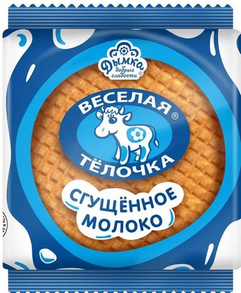 Вафли Дымка Веселая телочка сгущ молоко м/у 150г