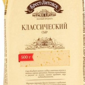 Сыр Брест-Литовск Классический 45% в/у 500г без змж