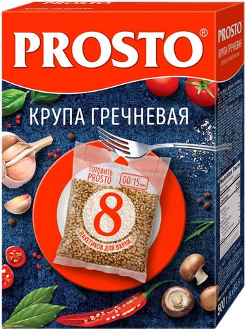 Крупа Prosto гречневая к/у 8*62,5г
