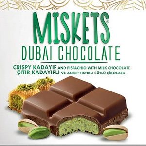 Шоколад Miskets Дубайский молочный с фундуком 100г