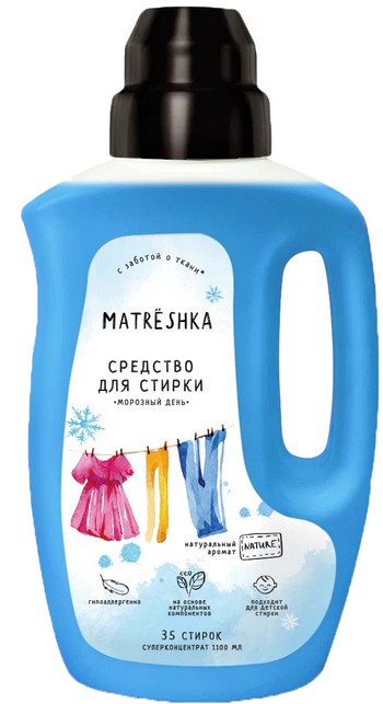 Гель д/стирки Matrёshka Морозный день универсал концентрат 1,1л